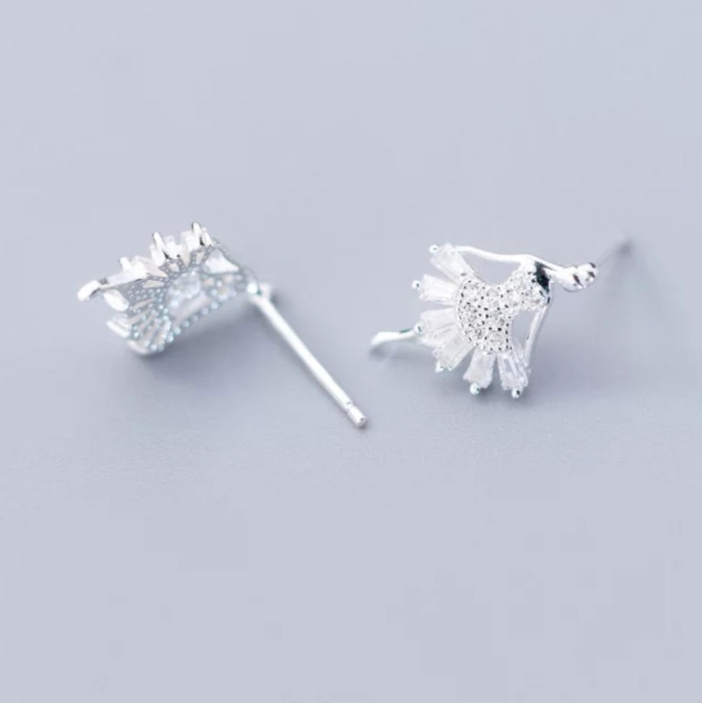 .925 Sterling Silver Rose Gold or Silver Ballerina - Picture 5 of 5